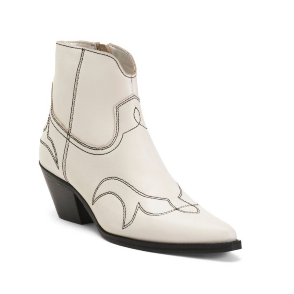Coconuts by Matisse Leather Western Ankle Bootie